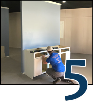 We will install your new cabinets as soon as they are delivered to our shop