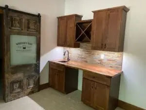 Stained cherry cabinets in Mill Springs, NC