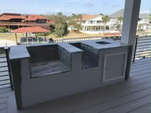 Granite outdoor kitchen
